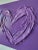 Heavily textured purple heart measuring 12"X12". *Please note: colors may vary per screen.