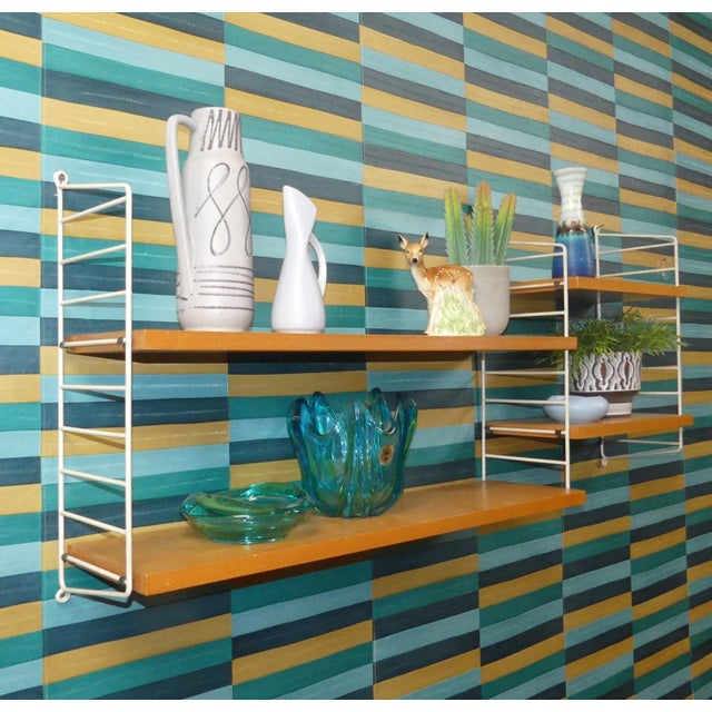 Swedish String Shelving Unit in Elm by Kajsa & Nils Nisse Strinning, 1960s For Sale - Image 6 of 13