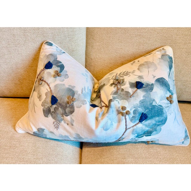 Contemporary Celerie Kemble for Eastern Accents Down-Filled Botanical Lumbar Pillow, 23” X 13” Designer Cushion For Sale - Image 3 of 7