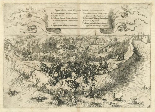 First Sparks of the Eighty Years War in Oosterweel, 1632, Paper Original Prints