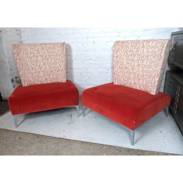 Vintage Modern Pair of Chairs For Sale - Image 4 of 12