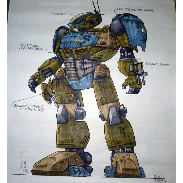 Own a piece of cinematic history with this rare, original pair of production concept paintings by renowned Hollywood...