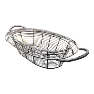 French Industrial Vintage Wire Decorative Bowl Basket Catch All
