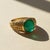 Modern Men’s Green Onyx Ring With Arabic Calligraphy Design, Size 7.5 For Sale - Image 3 of 5