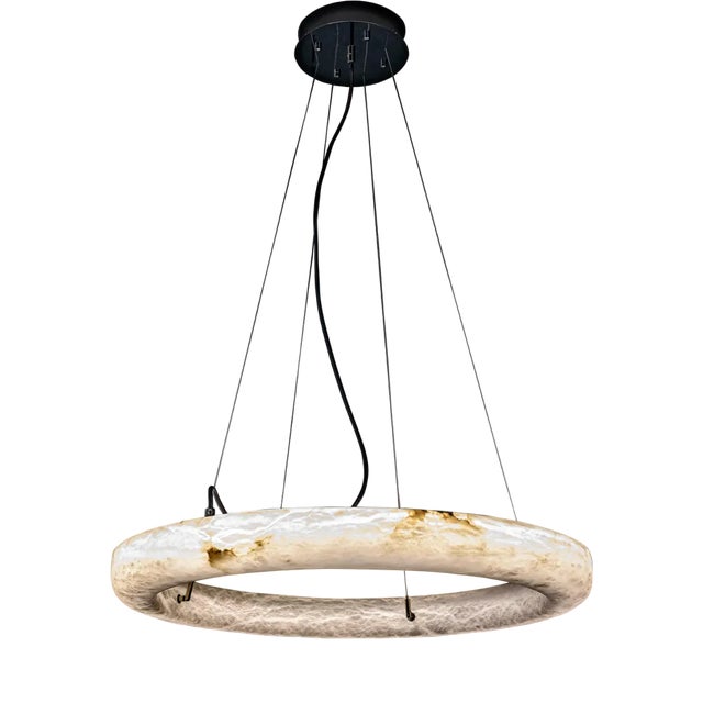 Ring 76 Pendant Lamp by United Alabaster For Sale