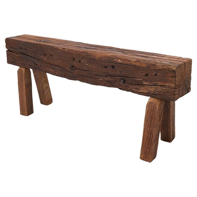 Bench in Reclaimed Wood Beam by Logniture For Sale - Image 17 of 17