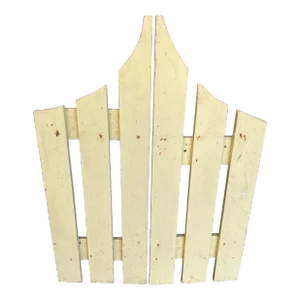 Vintage Cottage Shaped Board and Batten Wood Shutters - a Pair