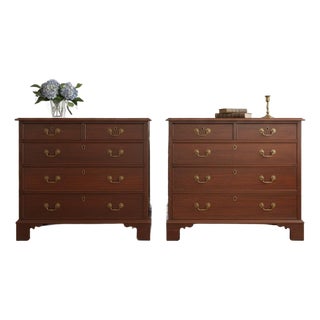 Fine Matched Pair of George III Mahogany Chests of Drawers, Circa 1780 For Sale