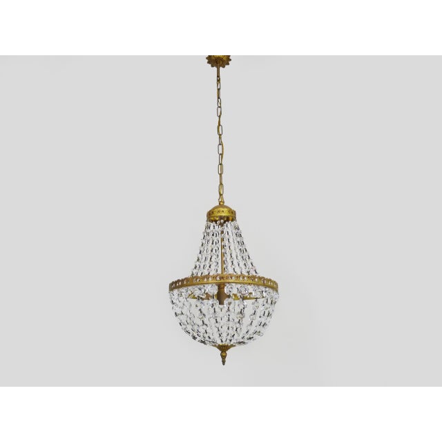Vintage Italian Hot Air Balloon Chandelier with Glass Pendants, 1980s For Sale - Image 11 of 11