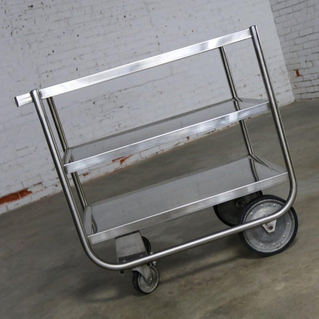 Industrial Three Tier Stainless Steel Rolling Cart Vintage Chairish