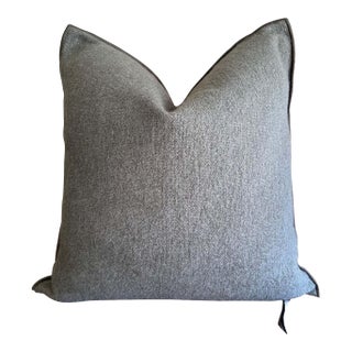 Bouclette French Wool Accent Pillow With Down Insert For Sale