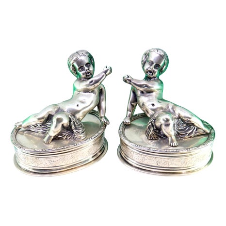 Silver Putties in Elliptical Shapes For Sale