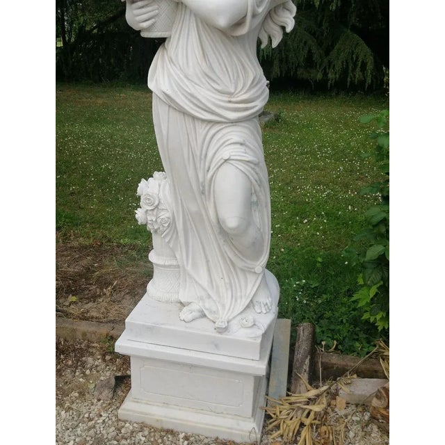 Italian Artist, The Four Seasons, 19th Century, Carrara Marble, Set of 4 For Sale - Image 10 of 18