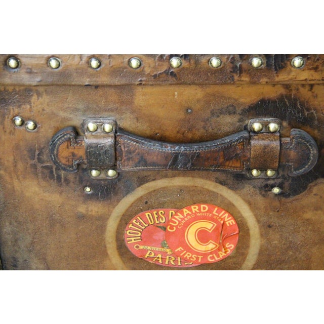 Antique Cube-Shaped Leather Trunk by Louis Vuitton, 1890s For Sale - Image 15 of 18