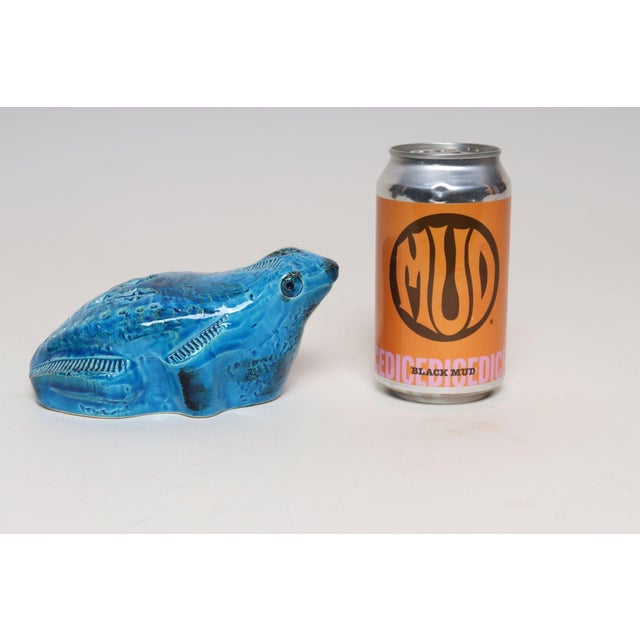 Vintage Italian Rimini Blu Ceramic Frog by Aldo Londi for Bitossi For Sale - Image 10 of 16