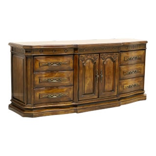 White of Mebane Cherry French Country Style Serpentine Triple Dresser For Sale