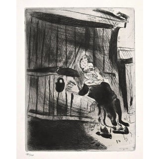 Marc Chagall, Plyushkin the Door, Etching, 1923-1927 For Sale