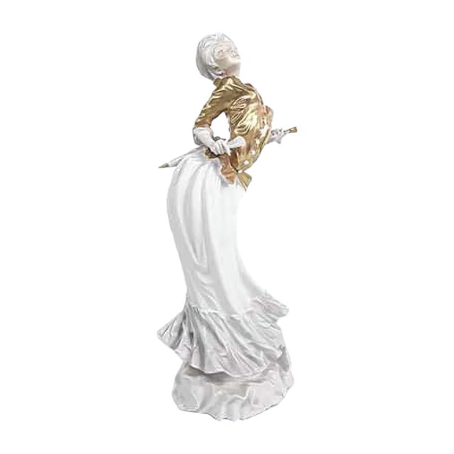 Woman Figurine by Cacciapuoti for Silvio Righetto, 1930s For Sale