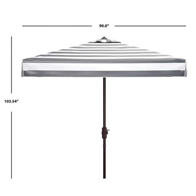 Contemporary Elsa 7.5 Square Umbrella - Black/White For Sale - Image 3 of 4