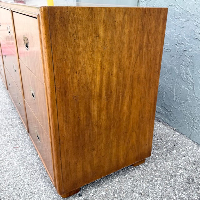 Wood Drexel “Passages” Campaign Style Dresser For Sale - Image 7 of 11