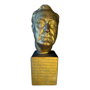 Gilt Plaster Head of Franklin Roosevelt