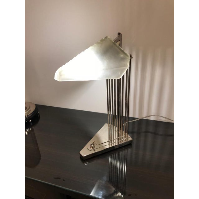French Art Deco Desk Lamp Signed by Gênet Et Michon For Sale - Image 12 of 13