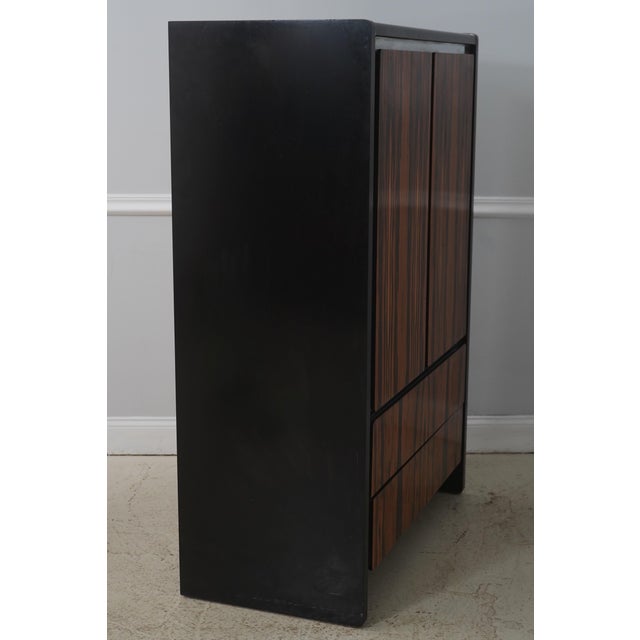 Mid-Century Modern John Stuart Mid Century Modern Macassar Dresser Armoire For Sale - Image 3 of 17