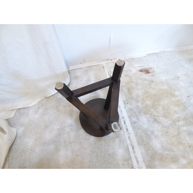 Rustic Vintage Rustic Stool For Sale - Image 3 of 4
