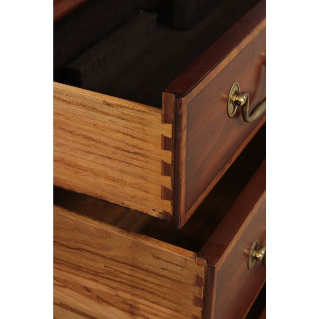 Brown Henkel Harris Cherry 2 Piece London Breakfront For Sale - Image 8 of 18