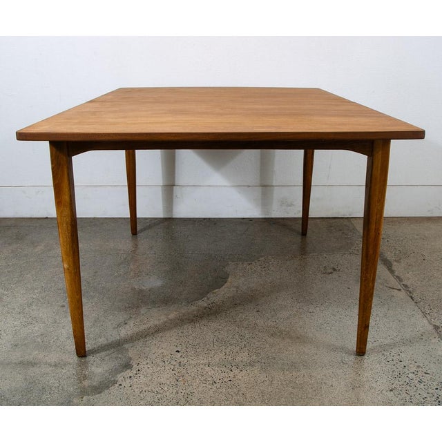 1960s Mid Century Modern Dining Table Drexel Walnut Extension Leaf X1 Rectangular MCM For Sale - Image 9 of 12