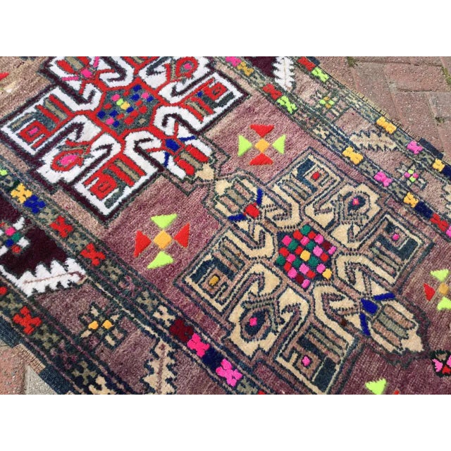 Colorful Turkish Runner Rug - 39" X 110" For Sale - Image 4 of 9
