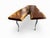 2000 - 2009 Live Edge Walnut Coffee Table With Sculptural Metal Legs For Sale - Image 5 of 6