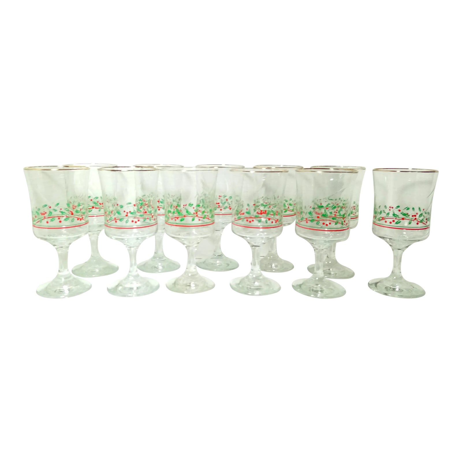 Vintage Arby's Christmas Collection Goblets- Set of 11 | Chairish