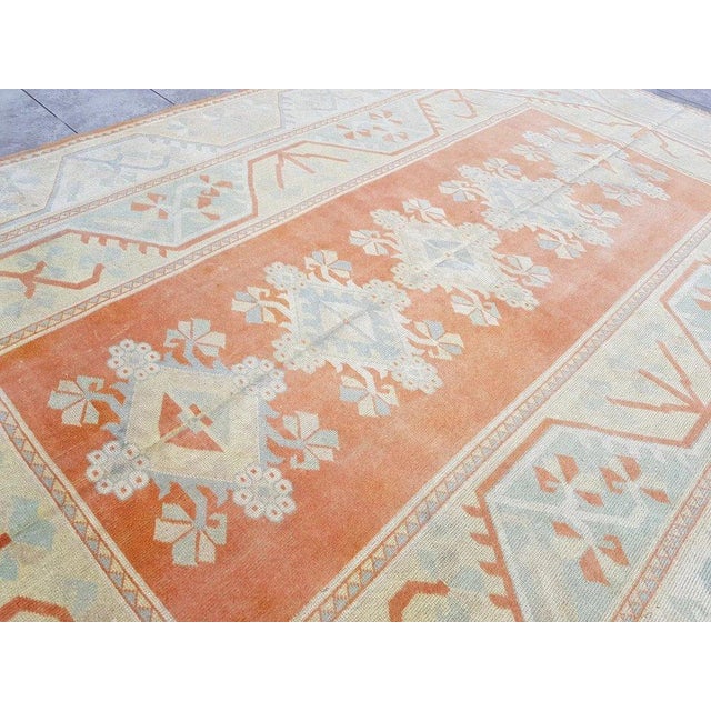 Tan Oversize Vintage Home Living Rug For Sale - Image 8 of 10