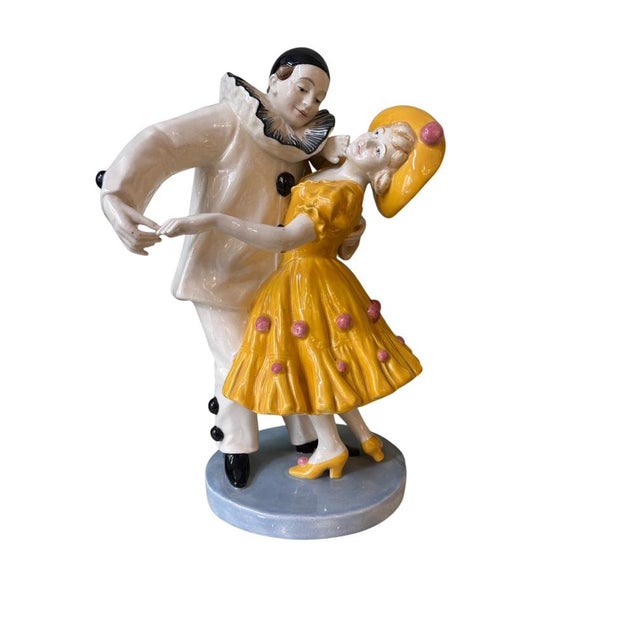 Ceramic Pierrot and Pierrette Figurine from Harberger, 1890s For Sale - Image 12 of 12