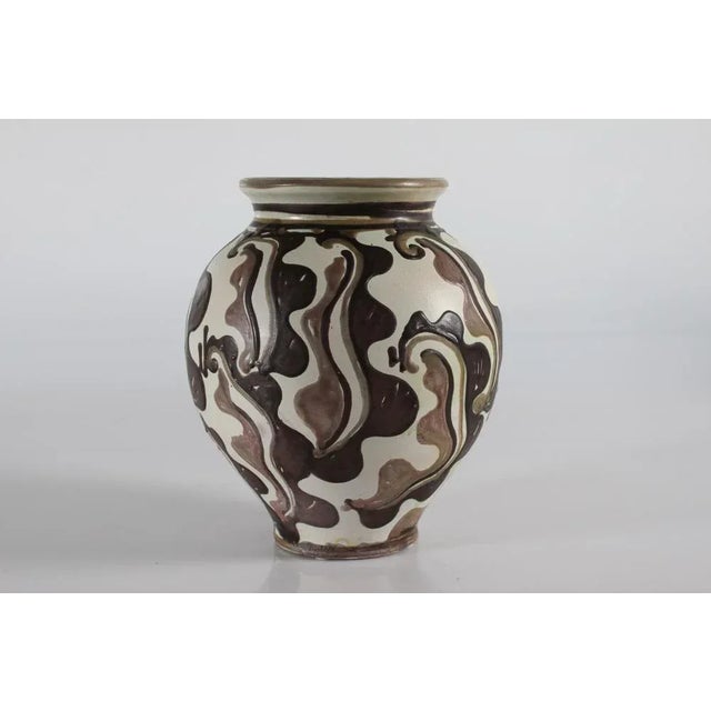 Large Ceramic Vase with Abstract Pattern by Herman A. Kähler, 1920s For Sale - Image 11 of 11