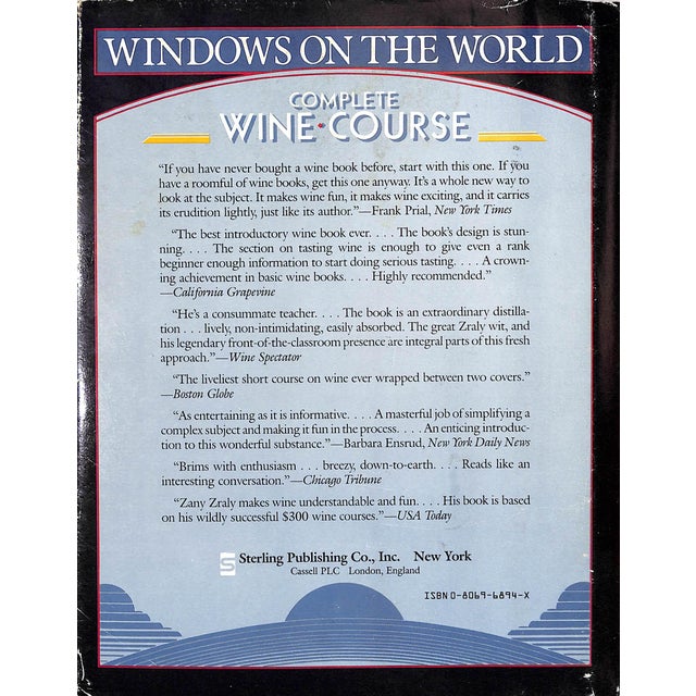 "Windows on the World: Complete Wine Course" 1988 Zraly, Kevin For Sale - Image 4 of 10
