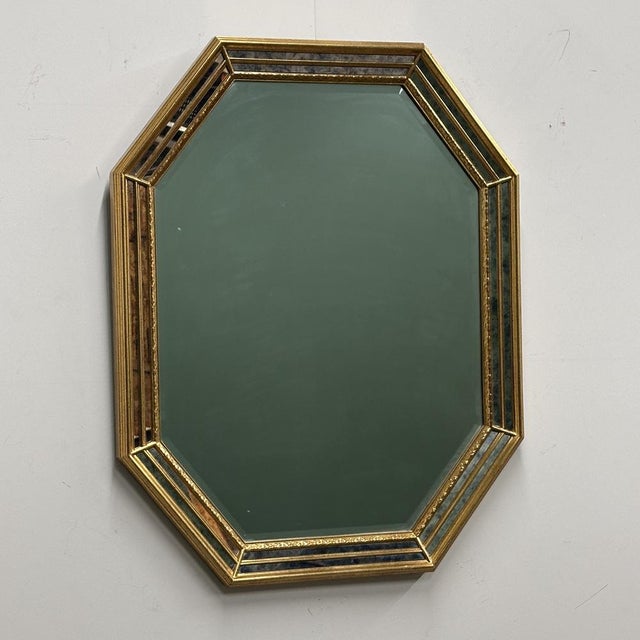 Contemporary Vintage Gold Gilt Octagonal Mirrors by Deknudt, Belgian, 1970s For Sale - Image 3 of 10