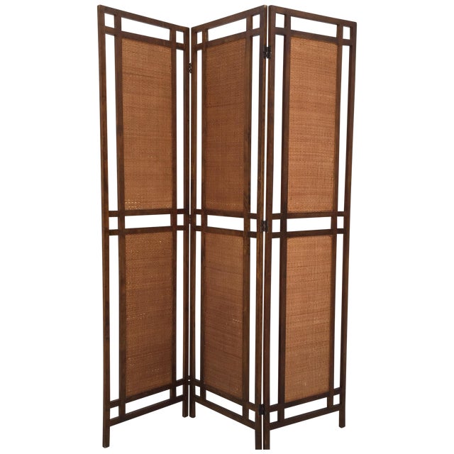 Mid Century Wicker Cane Room Divider Chairish