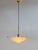 Metal Vintage Italian Glass and Brass Pendant Lamp by Tre Ci Luce, 1980s For Sale - Image 7 of 18