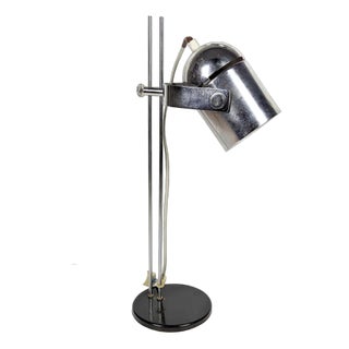 Vintage Chrome Plated Table Lamp by Stanislav Indra for Lidokov, 1970s For Sale