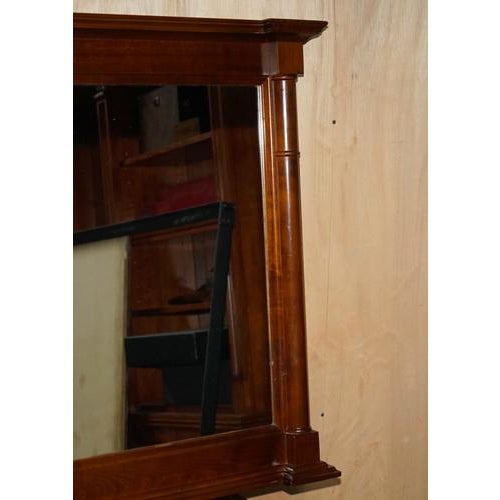 Empire Cherry Wood Wall Mirror from Grange, France For Sale - Image 5 of 12
