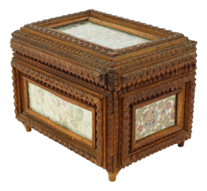 Wooden Tramp Art Box