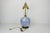 Blue and White Mid Century Studio Pottery Table Lamp With Sailing Motif and Dual Pull Chain Lights For Sale - Image 12 of 12