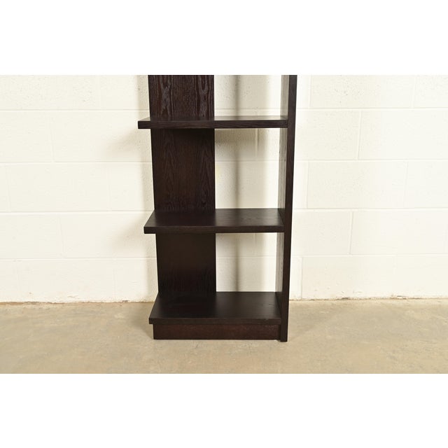 Wood Modern Art Deco Dark Oak Modular Étagères or Bookcases, Set of Four For Sale - Image 7 of 10