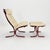 Ingmar Relling Set of Mid-Century Modern Siesta Chair and Ottoman in Cream White Leather by Ingmar Relling, 1970s For Sale - Image 4 of 18