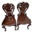 Antique Mahogany Hall Chairs, 1890s, Set of 2 For Sale