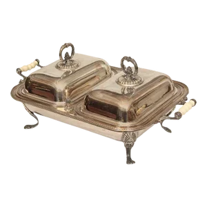Antique Silver Plated Chafing Dish