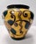 Futurist Yellow Glazed Earthenware Vase with Floral Motifs, Italy, 1920s For Sale - Image 4 of 10