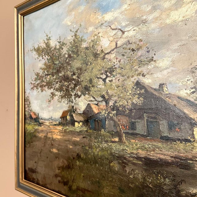 Antique Framed Oil Painting on Canvas by Henri J. Pauwels (1903-1983) For Sale - Image 14 of 18